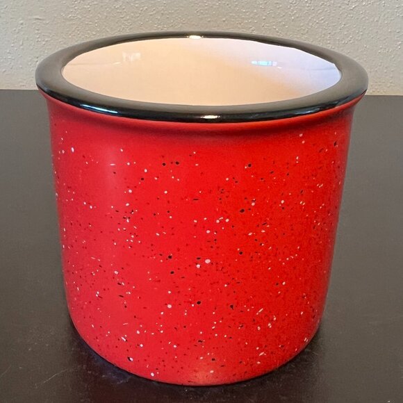 Red Camping Style Stoneware Mug with White & Black Speckles ~ Campfire Mug - Picture 2 of 6